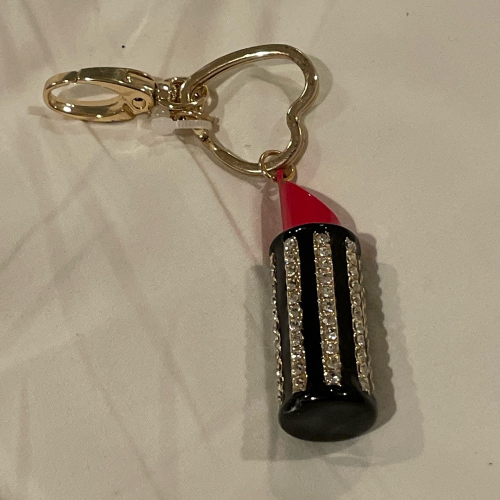 Betsy Johnson Lipstick Keychain